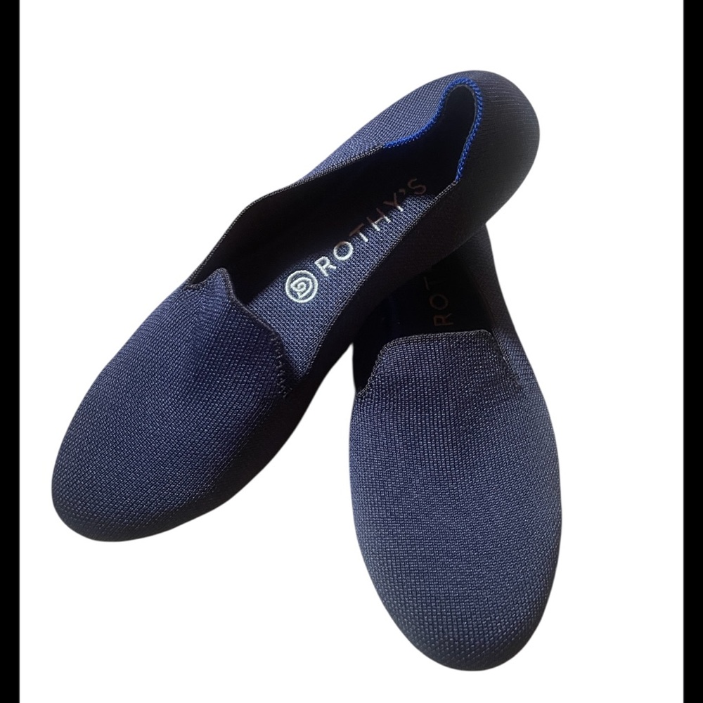 Rothy’s ‘The Flat’ Ballet Shoe Round Toe, Navy Solid, size 9 NAVY BLUE - Picture 9 of 11